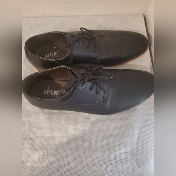 Apt 9 mens black dress shoes simple and stylish size 9.5 - Picture 2 of 7